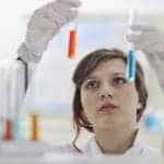 lab worker female samples