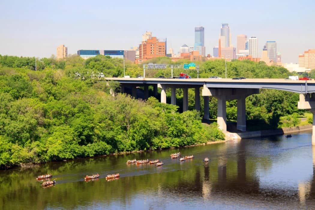 Mississippi River Canoeists Twin Cities