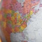 united states map globe
