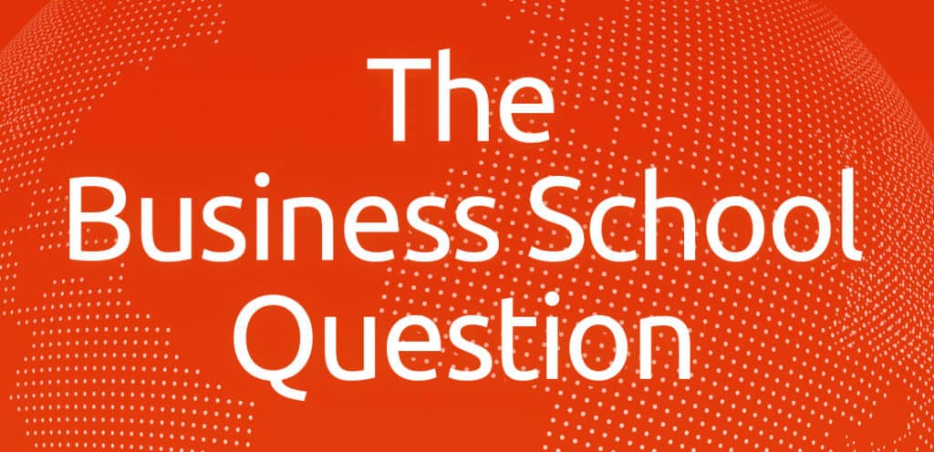 The business school question podcast logo e1595953928899