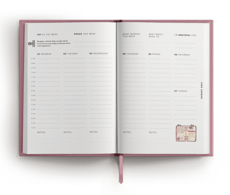 the centered planner open
