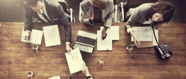 business leaders working together at a table