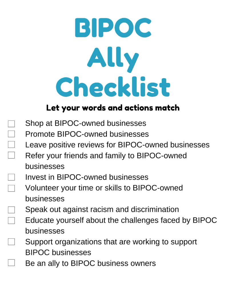 BIPOC Ally Checklist